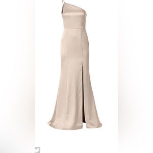 NWT Amsale Kaia Bridesmaid Dress - Silk Champagne Color Size 8 Formal